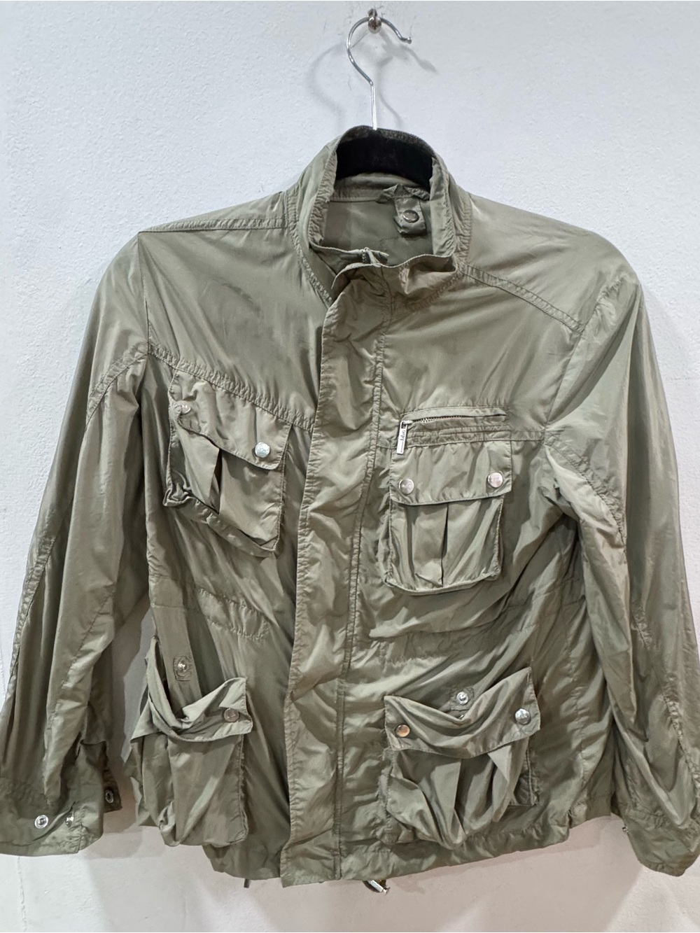 Add Junior Kids Utility Cargo Jacket Sage Green Nylon XXS Italy